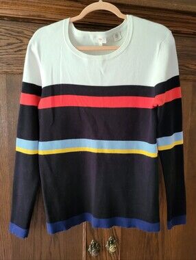 Levi's Striped Cotton Crewneck Women's Sweater
